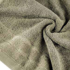 Klasický hnědý ručník DAMLA s jemným pásem 30x50 cm Rozměr: 50 x 90 cm
