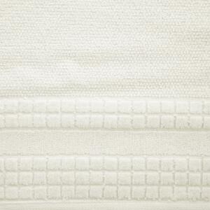 Krémový ručník CUBA se zvýrazněným károvaným okrajem 50x90 cm Rozměr: 30 x 50 cm