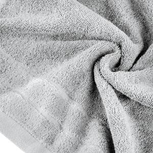 Klasický šedý ručník DAMLA s jemným pásem 30x50 cm Rozměr: 50 x 90 cm