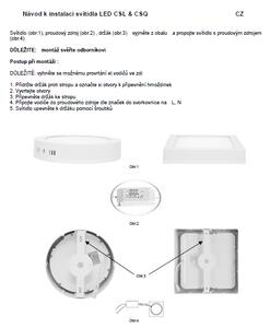 LED stropní svítidlo Ecolite LED-CSL-12W/41/CHR