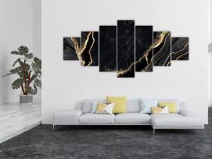 Obraz zlaté abstrakce (210x100 cm)