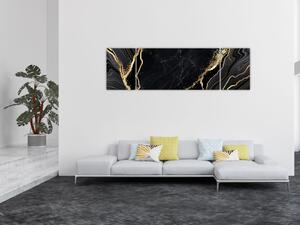 Obraz zlaté abstrakce (170x50 cm)