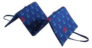 Modrý zahradní podsedák na lehátko 49x137 cm Anchors – B.E.S