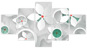 Obraz květinové abstrakce (125x70 cm)