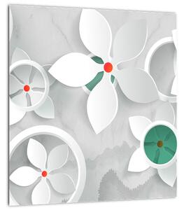 Obraz květinové abstrakce (30x30 cm)