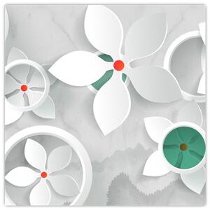 Obraz květinové abstrakce (30x30 cm)