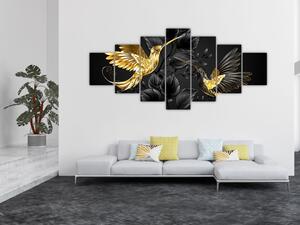 Obraz - Kolibříci očima umělce (210x100 cm)
