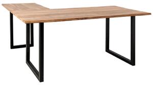 ROHOVÝ PSACÍ STŮL, černá, barvy sheesham, 180/77/180 cm MID.YOU - Rohové psací stoly, Online Only