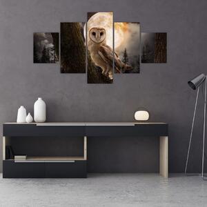 Obraz sovy pálené (125x70 cm)