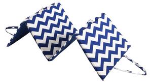 Bílo-modrý zahradní podsedák na lehátko 49x137 cm Zig Zag – B.E.S