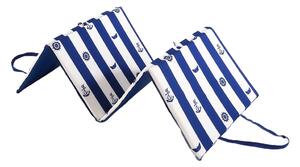 Bílo-modrý zahradní podsedák na lehátko 49x137 cm Stripes – B.E.S