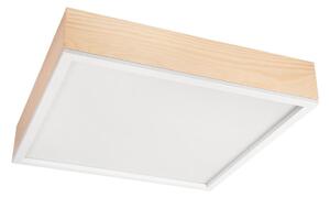 Stropní svítidlo NATURAL SQUARE 4xE27/15W/230V 48x48 cm borovice/bílá