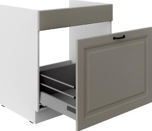 Kuchyňská skříňka STILO 80 ZL 1S BB PREMIO BOX Zvolte barevné provedení: STILO - CLAY GREY / BÍLÁ