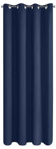 Eurofirany Modrý zatemňovací závěs na kroužcích LOGAN 135x250 cm
