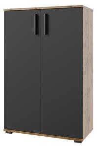 Komoda NEJBY GIANNI, dub wotan/antracit