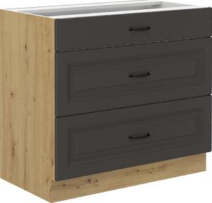 Kuchyňská skříňka STILO 80 D 3S BB PREMIO BOX Zvolte barevné provedení: STILO - GRAFIT / ARTISAN