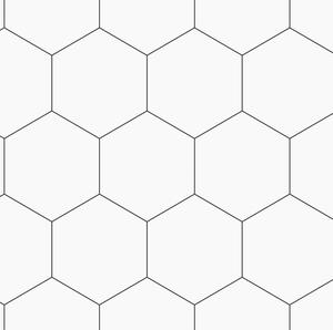 Geometrická vliesová tapeta na zeď, bílo-černá, 139311, Bloom, Esta Home