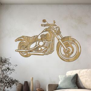 Dřevěný obraz motorky Chopper | Rozměry (cm): 60x38 | Zvolte barvu dekoru: Dub zlatý