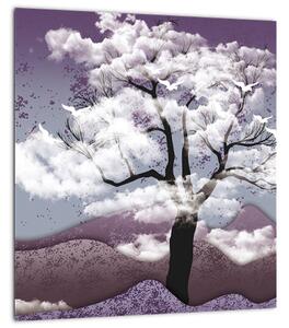 Obraz - Strom v oblacích (30x30 cm)