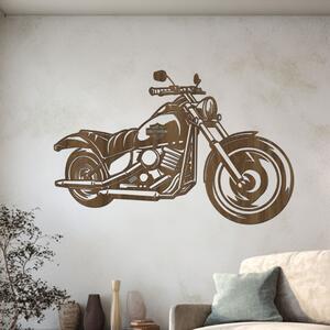 Dřevěný obraz motorky Chopper | Rozměry (cm): 60x38 | Zvolte barvu dekoru: Ořech