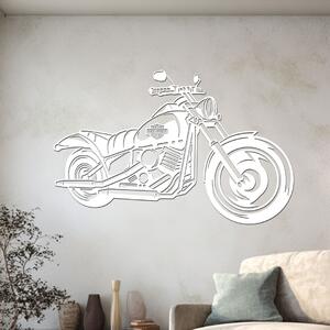 Dřevěný obraz motorky Chopper | Rozměry (cm): 60x38 | Zvolte barvu dekoru: Bílá