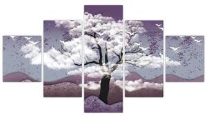 Obraz - Strom v oblacích (125x70 cm)