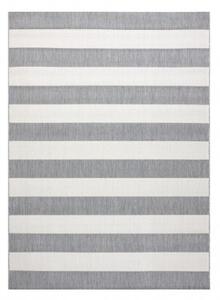 Koberec Floorlux sizal flat 48644/637- Pásy šedě bílý