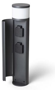 JEAN 50 stojanová se zásuvkami antracitová 230V G9 5W IP54 - RED - DESIGN RENDL