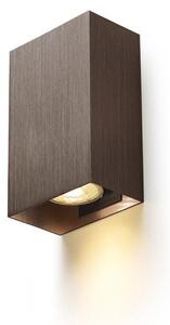 CAPRI RC nástěnná česaný bronz 230V GU10 2x9W - RED - DESIGN RENDL