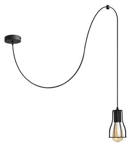 Lustr na lanku TUBE 1xE27/15W/230V černá