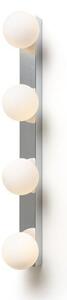 DOMINO IV nástěnná chrom/opálové sklo 230V G9 4x6W IP44 - RED - DESIGN RENDL