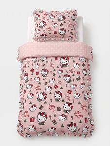 Sinsay - Sváteční povlečení s volány Hello Kitty - růžová