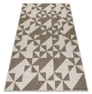 Koberec šňůrkový SIZAL FLOORLUX 20489 champagne / taupe trojúhelníky