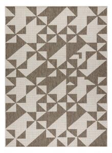 Koberec šňůrkový SIZAL FLOORLUX 20489 champagne / taupe trojúhelníky
