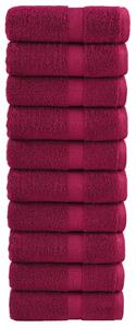 Prémiové mycí utěrky SOLUND 10 ks bordó 30x30 cm 600 g/m² 137205