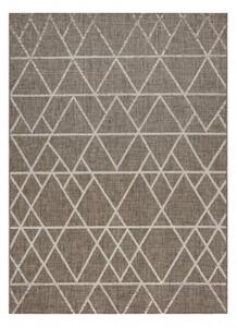 Koberec šňůrkový SIZAL FLOORLUX 20508 taupe / champagne trojúhelníky