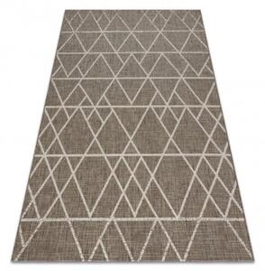 Koberec šňůrkový SIZAL FLOORLUX 20508 taupe / champagne trojúhelníky