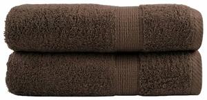 Prémiové ručníky SOLUND 2 ks hnědé 50x100 cm 600 g/m² 137233
