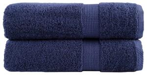 Prémiové ručníky SOLUND 2 ks tmavě modré 50x100 cm 600 g/m² 137257
