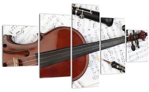 Obraz - Hudební nástroje (125x70 cm)