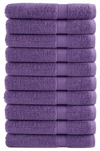 Premium ručníky SOLUND 10 ks fialové 100 x 200 cm 600 g/m² 137367