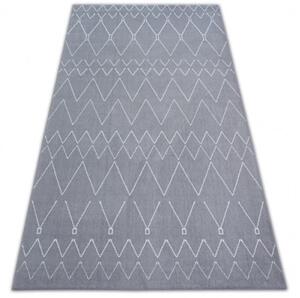 Koberec SENSE Micro 81249 ETNO Cik Cak stříbrný/bílý