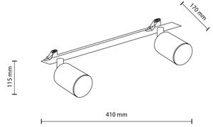 Podhledové bodové svítidlo NEX 2xGU10/10W/230V bílá