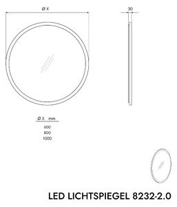 LED osvětlené zrcadlo 8232-2.0 kulaté