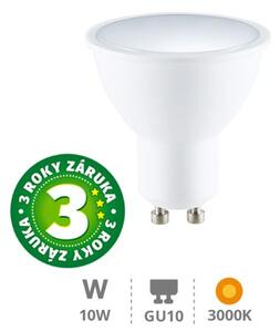 Prémiová LED žárovka GU10 10W 1000lm teplá, ekv. 75W, 3 roky záruka