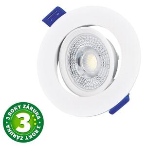 Prémiové výklopné podhledové bodové LED svítidlo 7W 510lm, teplá, kruh, 8,5cm, 3 roky