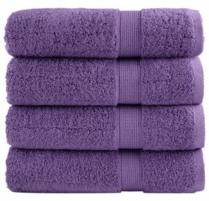 Premium ručníky SOLUND 4 ks fialové 50 x 100 cm 600 g/m² 137354