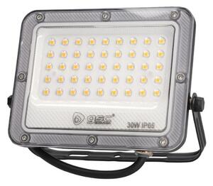 Prémiový ultratenký LED reflektor šedý 30W 2600lm, teplá barva světla, 3 roky záruka