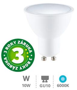 Prémiová LED žárovka GU10 10W 1000lm studená, ekv. 75W, 3 roky záruka