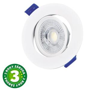 Prémiové výklopné podhledové bodové LED svítidlo 7W 510lm, studená, kruh, 8,5cm, 3 roky